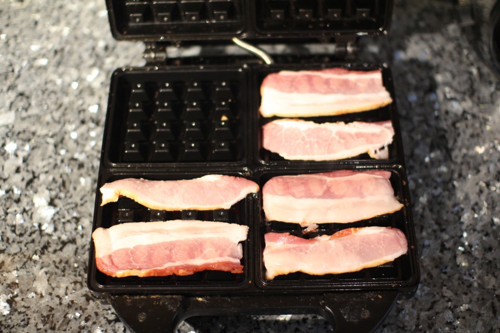 Bacon on Waffle Iron