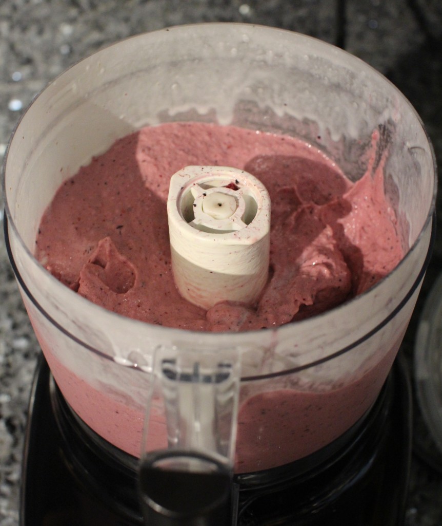 Banana Berries Ice Cream Blended