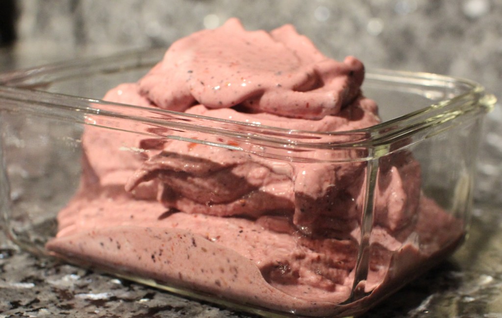 Banana Berries Ice Cream Before Freezer