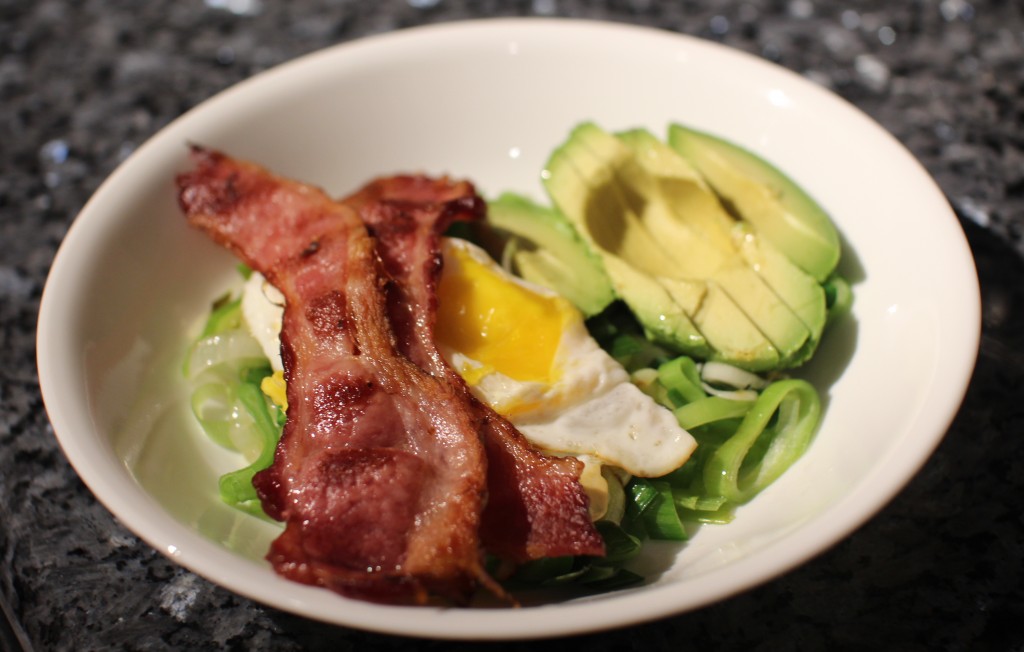 Bacon Egg Leek Avocado