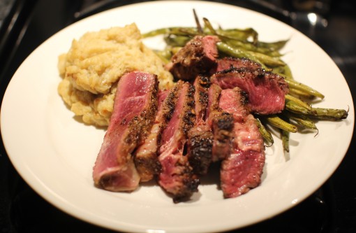 Steak Mashed Faux-tato Green Beans