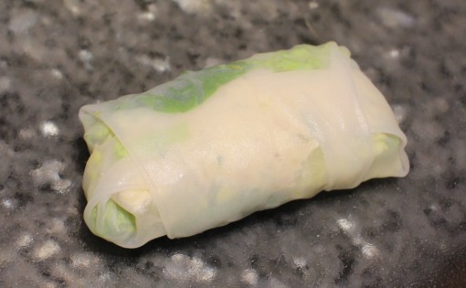Tuna Salad Lettuce Wrapped in Rice Paper