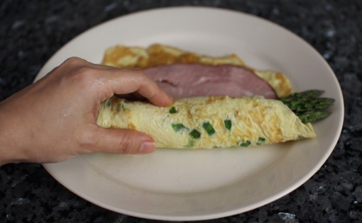 Rolling Eggs Ham Asparagus