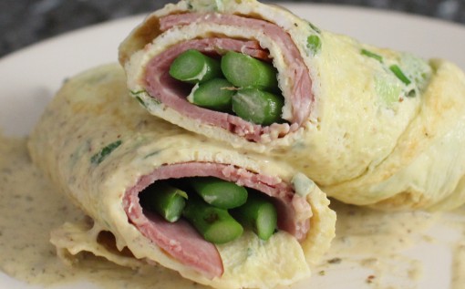 Cut Asparagus in a blanket