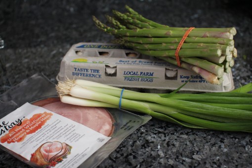 Asparagus, Eggs, Ham, Green Onions