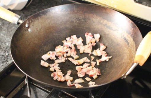 Bacon on the wok