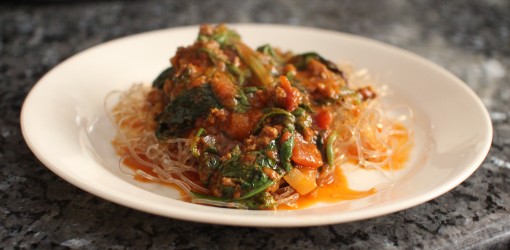 Meat Sauce with Kelp Noodle