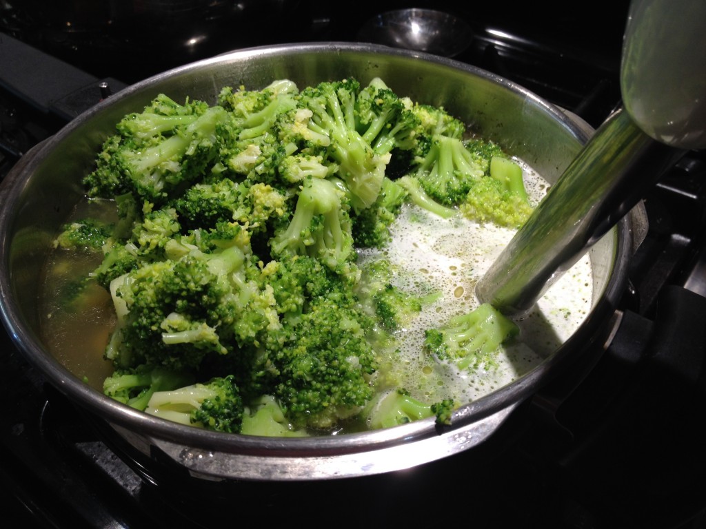 Broccoli Soup Before Blending