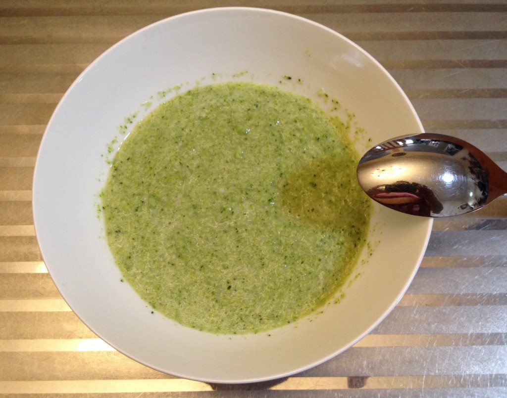 Serving Broccoli Soup