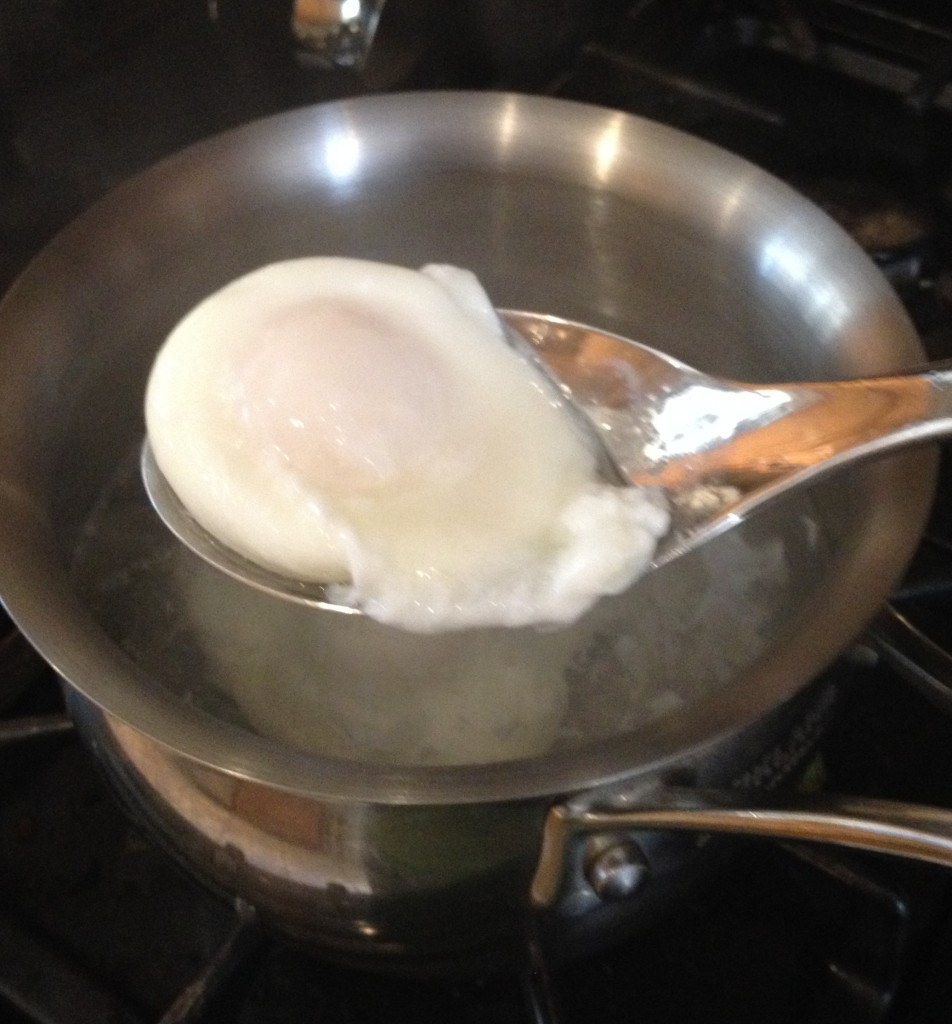 Picking up Poached Egg