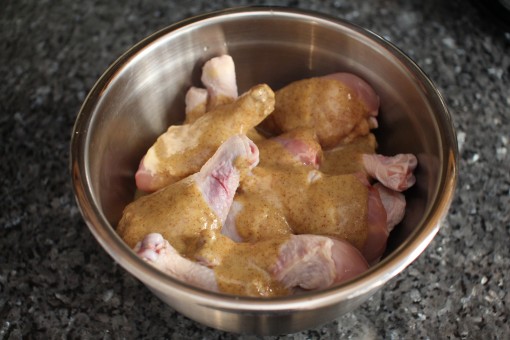 Mustard Mixture on Chicken