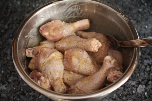 Chicken Coated with Mustard Mixture