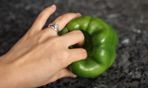Cleaning Bell Pepper
