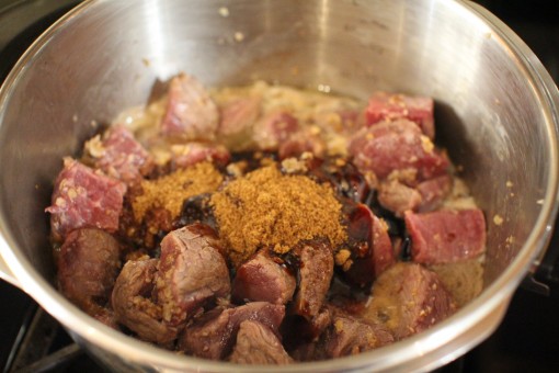 Adding Vinegar Soy Sauce Brown Sugar