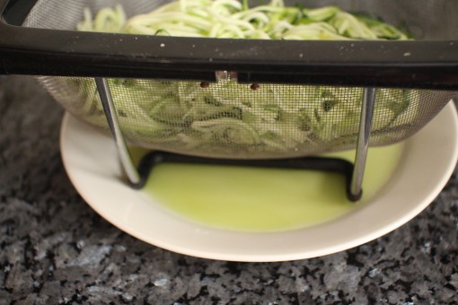 Plate Underneath Zucchini Noodles