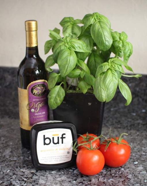 Basil Olive Oil Tomatoes Mozzarella