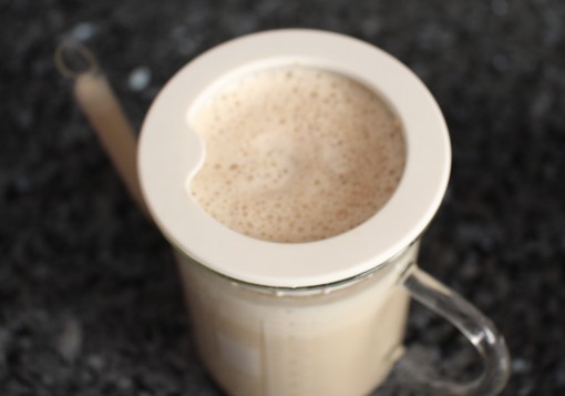 strained almond milk