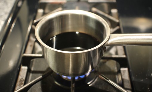 balsamic vinegar on the stove