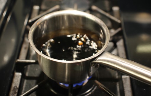 boiling balsamic syrup