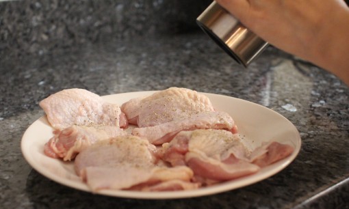 salt and pepper on chicken
