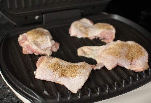 chicken on the grill