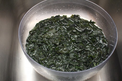 soaked seaweed