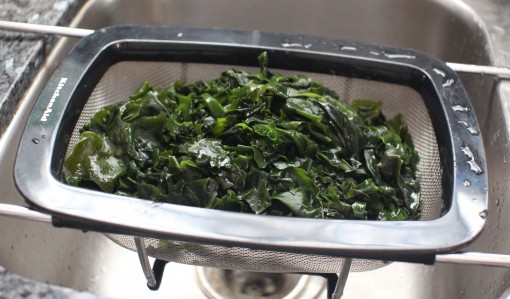 drained seaweed