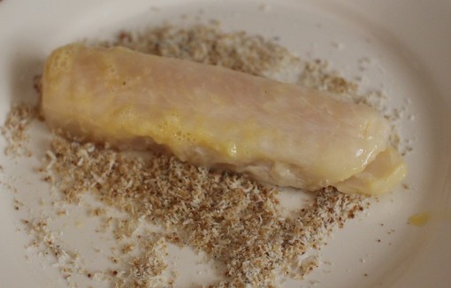 coating fillet with anchovies