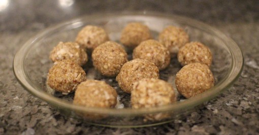 Balls ready to be refrigerated 