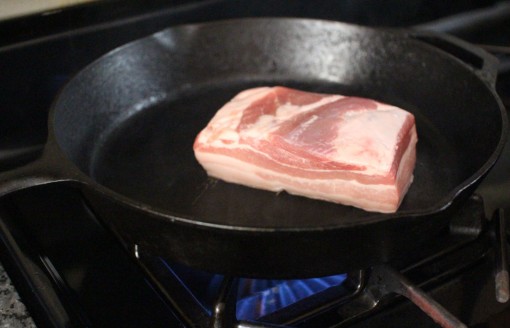 browning pork belly