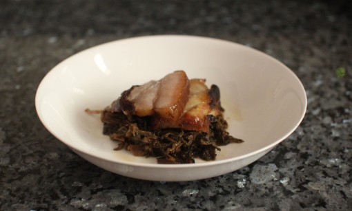 pork belly and dried pickled mustard