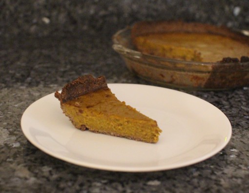 sliced pumpkin pie