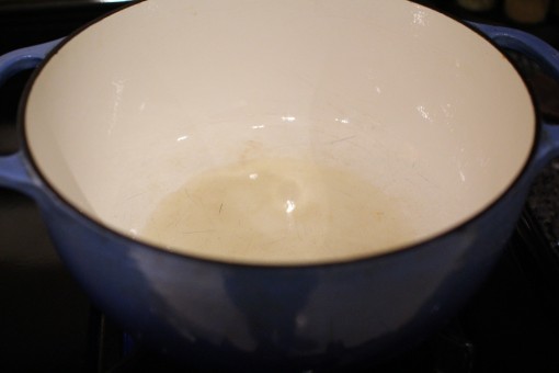 hot pan with oil